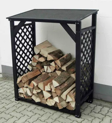Produktbild von Kaminholzunterstand promadino Speyer 119,5 x 68 x 148 cm anthrazit