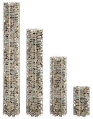 Obrázek produktu pro vidaXL Gabionové vyvýšené záhony 4 ks. Kulaté Ø30x50/100/150/200 cm
