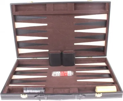 Immagine prodotto di Backgammon 18 marrone e avorio Gioco da tavolo classico