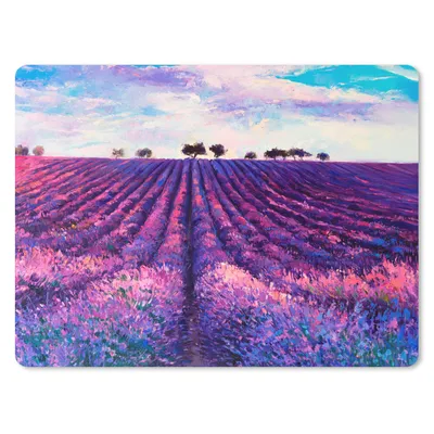 Produktbild von MuchoWow® Mauspad Mousepad Malerei - Lavendel - Blumen - Ölfarbe - Natur 23x19 cm - Mousepads - Maus Mat - Pad - Mausunterlage - Schreibtischunterlage - Mauspad