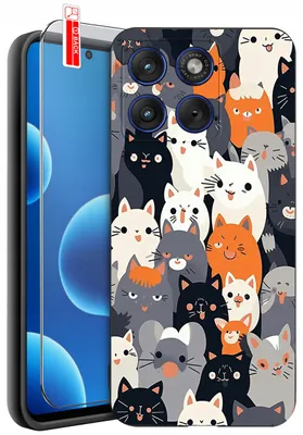 Immagine prodotto di Custodia per Motorola Edge 70 | Modelli | Custodia in silicone opaco + vetro 9H