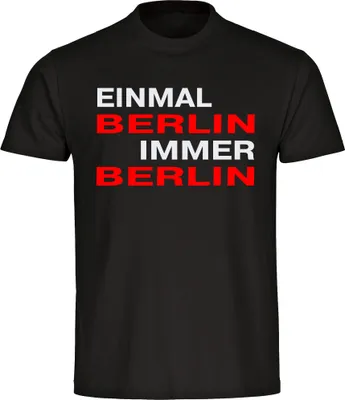 Produktbild von multifanshop Kinder T-Shirt - Berlin rot - Einmal Immer, schwarz, Größe 128