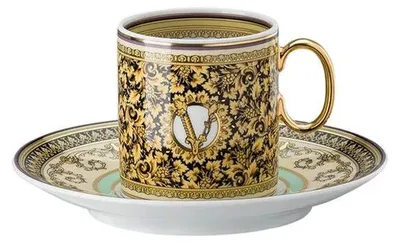 Image de Versace Barocco, ensemble de 2 tasses à expresso, référence 19335-403728-14715, code EAN 4012437381535