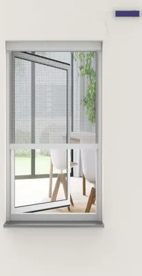 Produktbild von Hecht International Insektenschutz Rollo elektrisch Solar 110x220cm weiss 101830501-VH