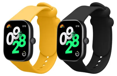 Produktbild von kwmobile 2x Uhrenarmband für Xiaomi Redmi Watch 4 / Watch 5 / Watch 5 eSIM Armband - Fitnesstracker Band Set aus TPU Silikon - Ersatzarmband