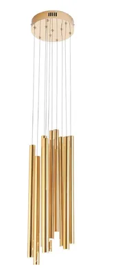 Immagine prodotto di Lampadario a LED ORGANIC dorato 10 W, bianco caldo, 600 lm, metallo, dimensioni: 183 x 62 x 62 cm, IP20, Maxlight