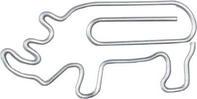 Produktbild von Räder Design Büroklammern mit Nashorn-Motiv, 15er Set für den Schreibtisch