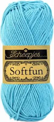Produktbild von Scheepjes Softfun 50g 2423 Bright Turquoise