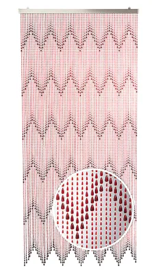 Obrázok produktu pre Kobolo dverová záclona TERRA korálková záclona z plastu v hnedej farbe 90x200cm - dekoratívna záclona zástena proti vlnobitiu záclona na dvere domu Záclona