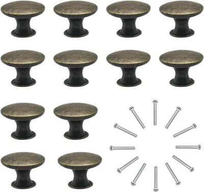 Immagine prodotto di Chiusure antiche per cassetti da cucina - per cucine - 12 pezzi - ottone - 30 mm