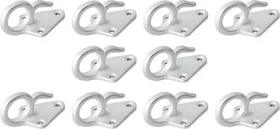 Productafbeelding van Set van 10 metalen zeilhaken met oog, netbevestigers, spanhaken voor aanhangwagennet, zeilen en lading