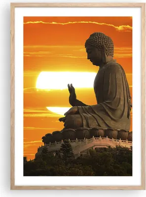 Produktbild von Gerahmtes Poster - Rahmen in heller Eiche - tempel buddha - 50x70 cm - Wand Bild - Wanddeko - Wandbilder - Kunstposter - Wandposter - Bilderrahmen - Bilder - Kunstdruck - Wandbild - P2NPA50x70-3532