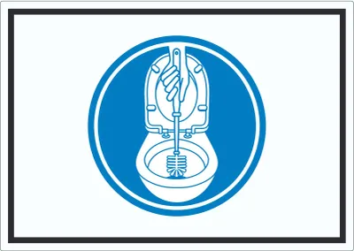 Produktbild von Bitte Klobürste benutzen Aufkleber Symbol A5 (148x210mm)