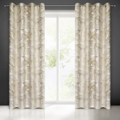 Obrázek produktu pro Eurofirany 409621, Sheer, Béžová, Vzorovaný, Polyester, Průchodka, 210 g/m²