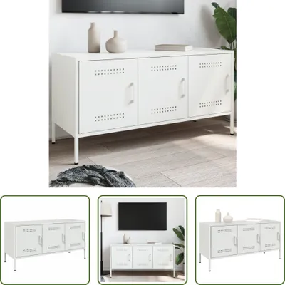 Produktbild von The Living Store TV-Schrank Weiß 100,5x39x50,5 cm Stahl