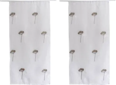Produktbild von Paar Vorhänge mit Blumenstickerei
