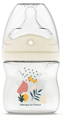 Image de Biberon anti-coliques, DODIE, 150 ml, tétine biomimétique multi-perforée, dès la naissance, débit 1, rose