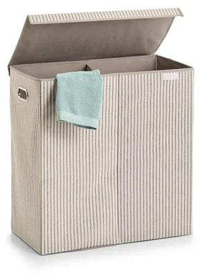Produktbild von Zeller Wäschesammler "Stripes", Vlies, beige, verschiedene Varianten Größe: 2-fach