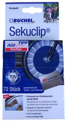 Produktbild von Büchel Radspeichenreflektoren Sekuclip Büchel Set (72 Stück), für VR & HR STVZO - 60mm