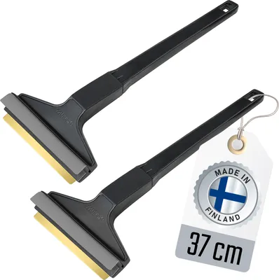 Produktbild von Eiskratzer Auto Messing 2x MURSKA Eisschaber 37cm lang schnell, einfach & mühelos Scheibenkratzer Messingklinge Finnland Schwarz Grau