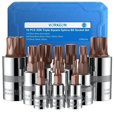 Produktbild von XZN-Schlitz-Nuten-Bit-Schlüssel-Set, 10 Stück, 4 mm - 18 mm