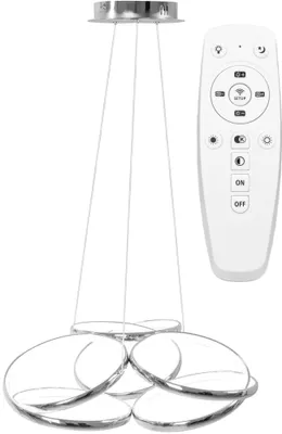 Produktbild von tooLight Pendellampe App795-Cp Modern Flach Chrom Led + Fernbedienung 3-Lichtquelle 70W 54X54X26-89Cm Einstellbar