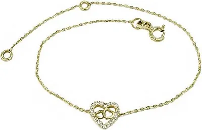 Produktbild von Armband Gold Glare445, modernes Design, synthetische Zirkonia, 15,5-18,5 cm Länge, 0,8 mm Breite