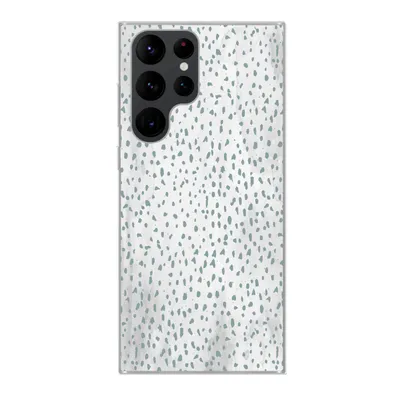 Produktbild von MuchoWow® Handyhülle Schutzhülle Hülle für Samsung Galaxy S22 Ultra Polka dots - Marmor - Weiß Silikon Softcase Handy Hülle - Abbildung