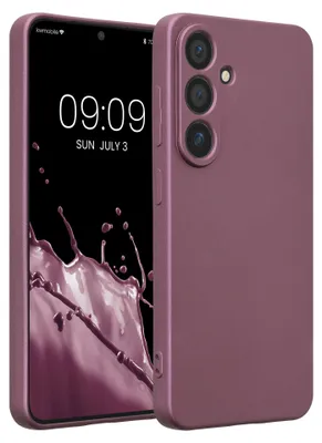 Produktbild von kwmobile Handyhülle für Samsung Galaxy S25 Hülle - weiche Silikon Case metallisch schimmernd - Schutzhülle Cover - Metallic Lavendel