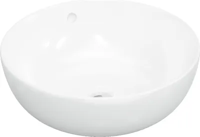 Produktbild von vidaXL Waschbecken Weiß 44x17 cm Keramik Rund