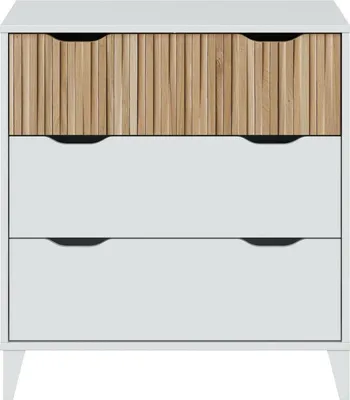 Produktbild von Dmora Kommode Gromore 70,5x40x76h cm Weiß 3 Schubladen