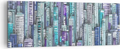 Produktbild von Bild auf Leinwand - Leinwandbild - Abstraktion modern - 140x50cm - Wand Bild - Wanddeko - Leinwanddruck - Bilder - Kunstdruck - Wanddekoration - Leinwand bilder - Wandkunst - AB140x50-3857