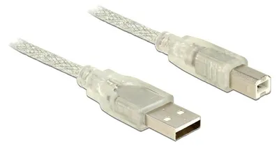 Image de DELOCK Câble USB A -> B St/St 2.00m transparent
