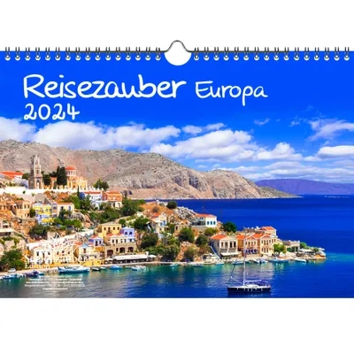 Produktbild von Reisezauber Europa DIN A4 Kalender für 2024 Urlaub Strand Reise Europa Stadt und Land - Seelenzauber