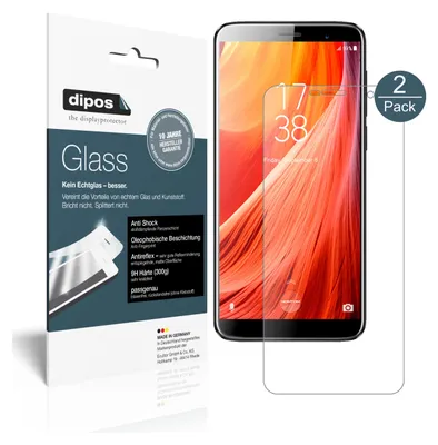 Produktbild von 2x Schutzfolie für HOMTOM S7 matt - Anti-Shock 9H Folie dipos Glass Displayfolie