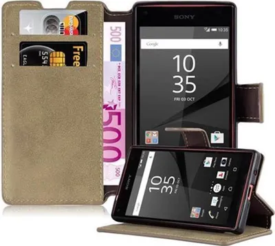 Image de Cadorabo Housse pour Sony Xperia Z5 COMPACT Housse en brun Housse pour portable Etui Case Cover