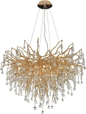 Image de Slimetree - Lustre moderne en branches d'arbre 60 cm or G9