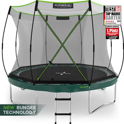 Produktbild von KINETIC SPORTS Trampolin Federlos-Design 'Bungee Safety Elite' Ø 244/305/366 cm - Outdoor Gartentrampolin für Kinder