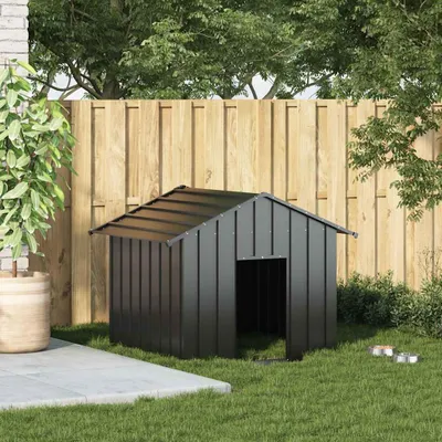 Obrázok produktu pre vidaXL Psia búda so strechou 131x101x102 cm Pozinkovaná oceľ