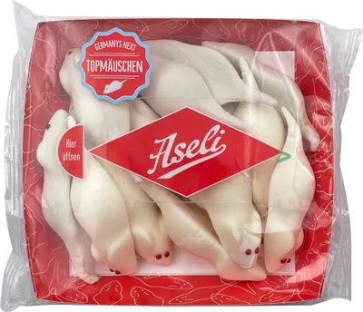 Produktbild von Aseli Riesenmäuse große Schaumzuckermäuse 3er Pack (3x155g Packung) + usy Block