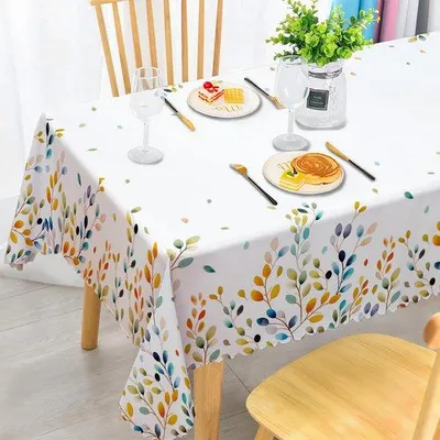 Zdjęcie produktu dla Obuwniczy obrus poliestrowy, 110 x 140 cm, wodoodporny, do użytku na zewnątrz, do ogrodu, kuchni i jadalni.