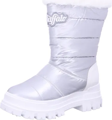 Produktbild von Buffalo Damen Stiefel/ Winterstiefel ASPHA SNOW Silber Textil-Synthetik-Mix Größe: 42