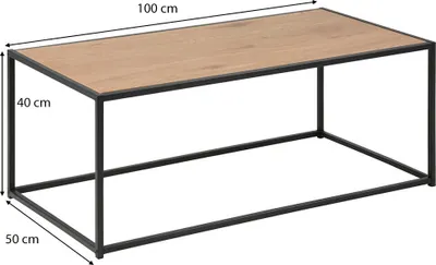 Produktbild von Smuk Couchtisch 100 cm Chelsea Schwarz - Eiche