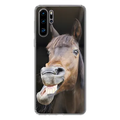 Produktbild von MuchoWow® Handyhülle Schutzhülle Hülle für Huawei P30 Pro Pferd - Lustig - Stall - Kinder - Jungen - Mädchen - Kinder Silikon Softcase Handy Hülle - Schutzdeckel