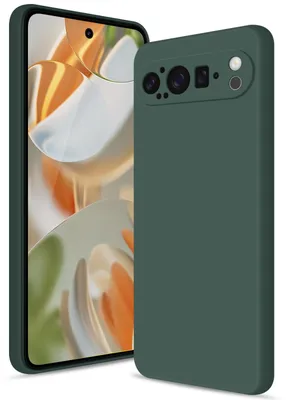 Produktbild von Google Pixel 9 Pro Hülle, Flüssig Silikon Handyhülle Stoßfest Kratzfest Schutzhülle für Google Pixel 9 Pro Grün