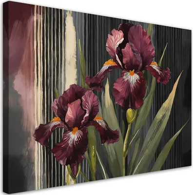 Produktbild von Leinwandbild Blumen Rot Botanik 90x60 Feeby Rot bild für die wand bereit zum aufhängen