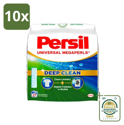 Produktbild von 10 x Persil Universal Megaperls Waschmittel für weiße und bunte Wäsche - Vorratspackung - 10 Stücke
