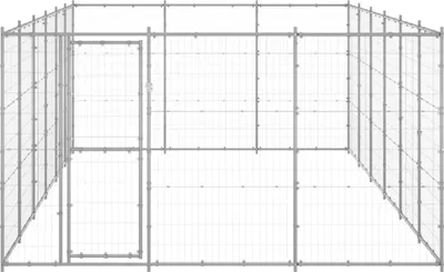 Obrázek produktu pro vidaXL Venkovní bouda pro psy Pozinkovaná ocel 21,78 m²