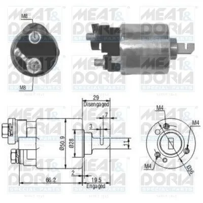 Obrázok produktu pre Magnetický spínač, štartér MEAT & DORIA 46052