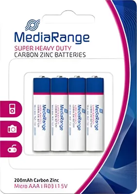 Immagine prodotto di MediaRange Batterie micro AAA Carbon-Zink/R03 1,5V 4Stk.